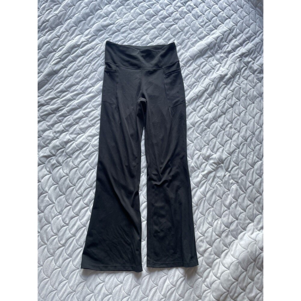 Jockey Women’s Medium M Black Slim Flare Pants Stretch Casual Phone Pockets